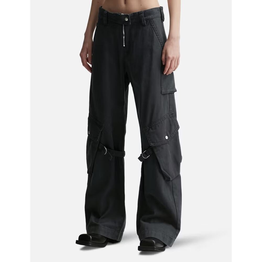 Acne Studios Potina Cargo Trousers Size 36 Charcoal Gray Cotton Punk Grunge - Picture 8 of 16